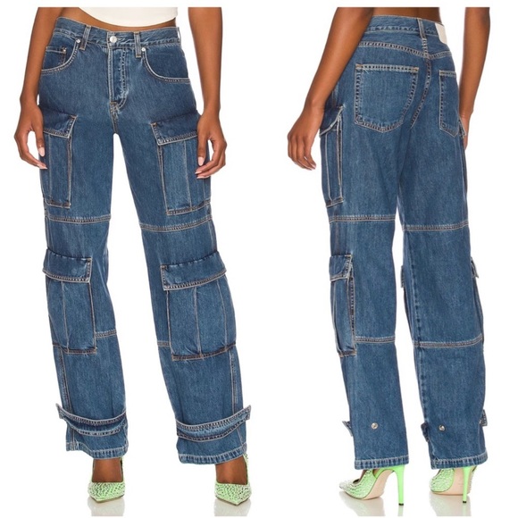 GRLFRND Lex Cargo in Rio Grande denim - Picture 2 of 11